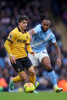 Manchester City v Wolverhampton Wanderers - Premier League Hugo Bueno of Wolverhampton Wanderers and Antoine Semenyo of Manchester City challenge during the Premier League match between Manchester City and Wolverhampton Wanderers at Etihad Stadium on January 24, 2026 in Manchester, England. WARNING! This Photograph May Only Be Used For Newspaper And Or Magazine Editorial Purposes. May Not Be Used For Publications Involving 1 player, 1 Club Or 1 Competition Without Written Authorisation From Football DataCo Ltd. For Any Queries, Please Contact Football DataCo Ltd on +44 (0) 207 864 9121 Manchester Etihad Stadium England United Kingdom Copyright: xAllstarxPicturexLibraryxLtdx