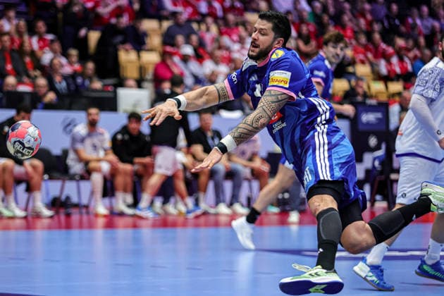 11Tournat, Nicolas In action Match between FRANCE VS PORTUGAL valid for Men s EHF EURO 2026 at Jyske Bank Boxen in Herning on 24 January 2026. Herning Jyske Bank Boxen Herning Denmark Copyright: xIMAGOx xPRIMExSPORTSxIMAGESx xANGELOxMOREIRAx