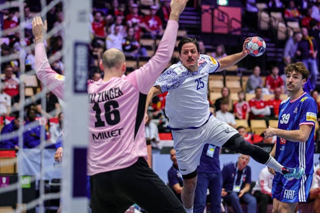 25Areia, Antonio in action Match between FRANCE VS PORTUGAL valid for Men s EHF EURO 2026 at Jyske Bank Boxen in Herning on 24 January 2026. Herning Jyske Bank Boxen Herning Denmark Copyright: xIMAGOx xPRIMExSPORTSxIMAGESx xANGELOxMOREIRAx