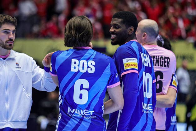 10Mem, Dika in action Match between FRANCE VS PORTUGAL valid for Men s EHF EURO 2026 at Jyske Bank Boxen in Herning on 24 January 2026. Herning Jyske Bank Boxen Herning Denmark Copyright: xIMAGOx xPRIMExSPORTSxIMAGESx xANGELOxMOREIRAx