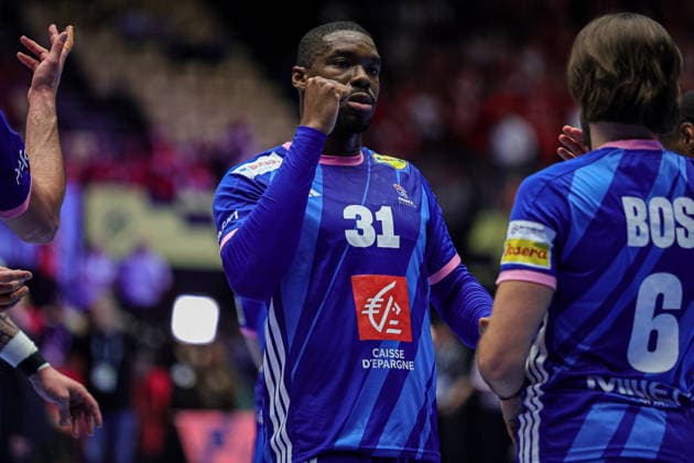 31Nahi, Dylan in action Match between FRANCE VS PORTUGAL valid for Men s EHF EURO 2026 at Jyske Bank Boxen in Herning on 24 January 2026. Herning Jyske Bank Boxen Herning Denmark Copyright: xIMAGOx xPRIMExSPORTSxIMAGESx xANGELOxMOREIRAx