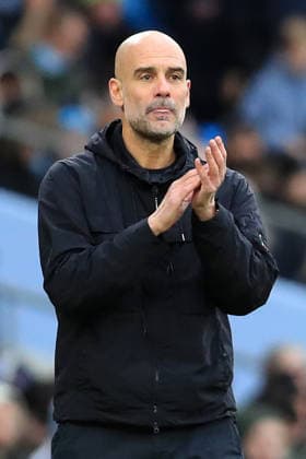 24th January 2026; Etihad Stadium, Manchester, Lancashire, England; Premier League Football, Manchester City versus Wolverhampton Wanderers; Manchester City manager Pep Guardiola follows the action from the touchline  DavidxBlunsden Content restricted for UK based newspaper