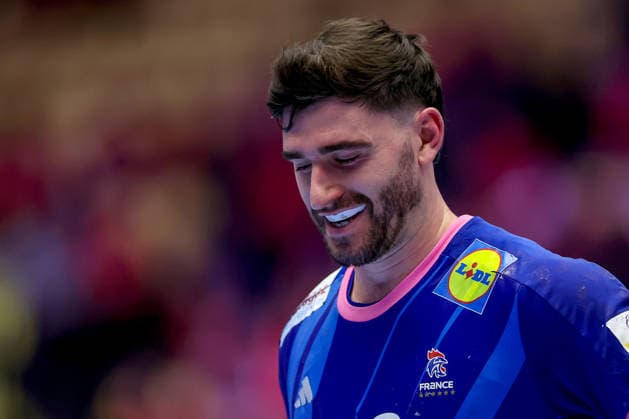 24 01 2026, Handball, Men s EHF EURO 2026, France Portugal, Jyske Bank Boxen in Herning, Denmark, Main Round Ludovic Fabregas France 23 Denmark