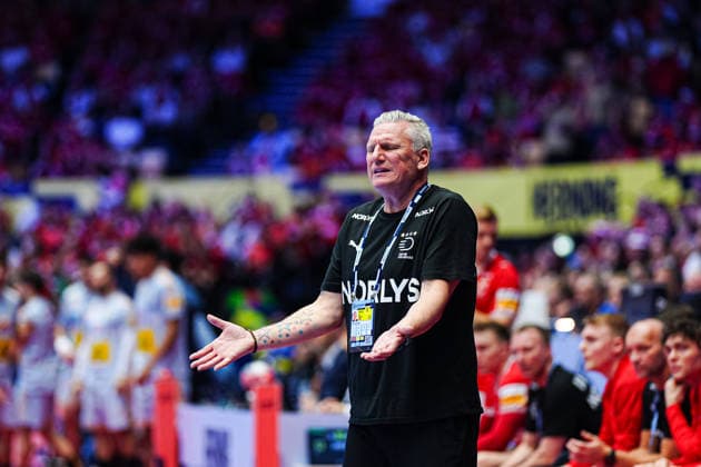 Nikolaj Jacobsen Denmark, Coach angry DEN, Spain vs Denmark, Handball, EHF European Championship 2026, Main Round, Matchday 2, 24 01 2026 DEN, Spain vs Denmark, Handball, EHF European Championship 2026, Main Round, Matchday 2, 24 01 2026 Herning Copyright: xEibner-Pressefoto MarcelxvonxFehrnx EP_MFN