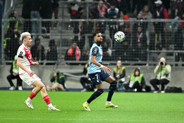Le Havre Athletic Club v AS Monaco - Ligue 1 McDonald s 2025 2026 10 Aleksandr GOLOVIN (asm) - 07 Loic NEGO (hac) during the Ligue 1 McDonald s match between Le Havre and Monaco at Stade Oceane on January 24, 2026 in Le Havre, France. Le Havre France  Copyright: xFEPx 776348256
