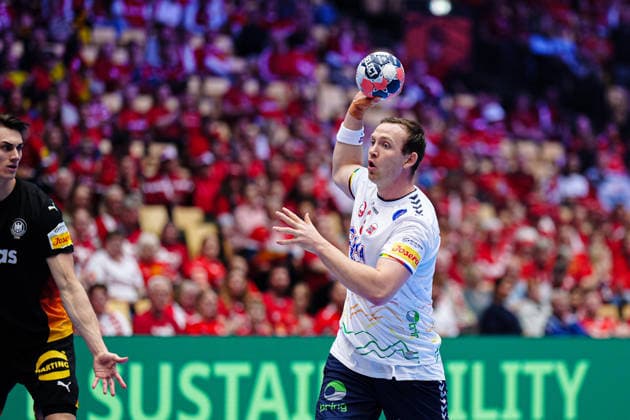 Sander Sagosen Norway, 05 DEN, Germany vs Norway, Handball, EHF European Championship 2026, Main Round, Matchday 2, 24 01 2026 DEN, Germany vs Norway, Handball, EHF European Championship 2026, Main Round, Matchday 2, 24 01 2026 Herning Copyright: xEibner-Pressefoto MarcelxvonxFehrnx EP_MFN