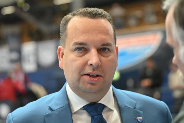Martin Geissler MBC, Manager Interview after the 84 110 home defeat, Syntainics MBC vs Vet Concept Gladiators Trier, Basketball, 1 Bundesliga, Men, 17 Matchday Main Round, Season 2025 26, 24 01 2026 Weißenfels Stadthalle Sachsen Anhalt Germany