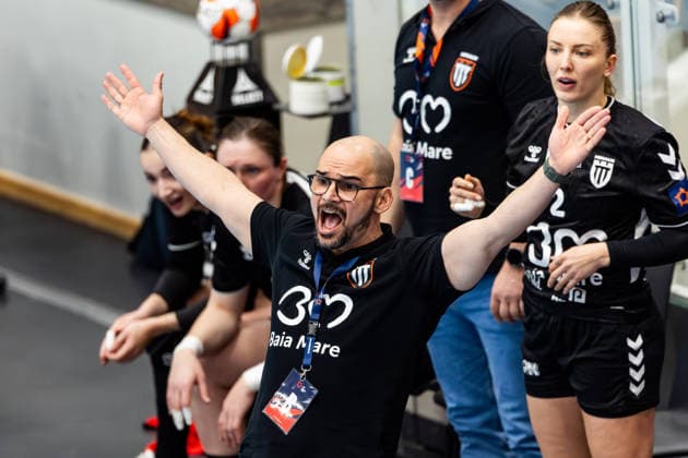 24 01 2026, GER, Handball, League, Women, Season 2025 2026, EHF European League , Group Phase, Thueringer HC CS Minaur Baia Mare Daniel Apostu CS Minaur Baia Mare 99947 Bad Langensalza Salza Halle Sporthalle Mehrz Thüringen Germany