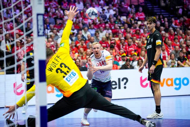 Handball European Championship 2026 Germany Norway Herning, Denmark 20260124 Kevin Gulliksen during the European Championship handball match between Germany and Norway at the Boxen arena in Herning Photo Stian Lysberg Solum NTB Herning Denmark EDITORIAL USE ONLY RESTRICTED USE FOR BETTING COMPANIES  Copyright: xStianxLysbergxSolumx xNTBx