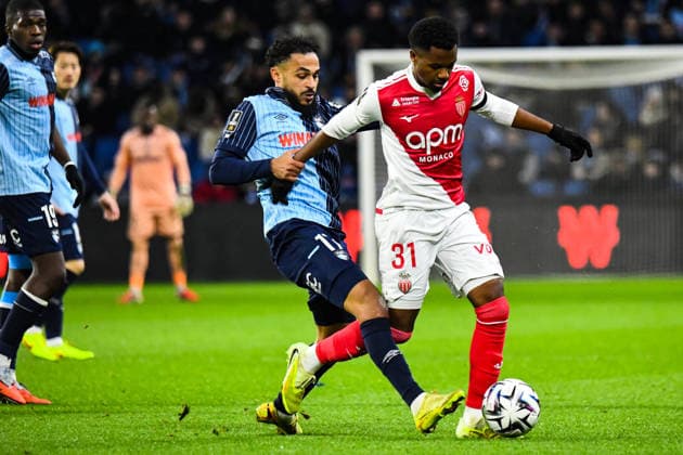 FOOTBALL : AC Le Havre vs AS Monaco - Ligue 1 McDonald s - JournÃ e 19 - 24 01 2026 Ansu Fati (AS Monaco) Sofiane Boufal (AC Le Havre) Le HavreFrance  Copyright: xBaptistexAutissierx