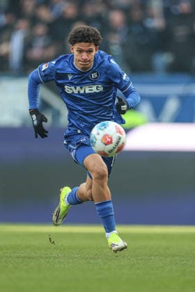 Action on the ball Louey Ben Farhat Karlsruher SC, 19 , Karlsruher SC vs Hertha BSC, 2 Bundesliga, 19 Matchday, 2025 2026, 24 01 2026, DFL REGULATIONS PROHIBIT ANY USE OF PHOTOGRAPHS AS IMAGE SEQUENCES AND OR QUASI VIDEO, Karlsruher SC vs Hertha BSC, 2 Bundesliga, 19 Matchday, 2025 2026, 24 01 2026 Karlsruhe Copyright: xEibner-Pressefoto JanxPrihodax EP_JPA