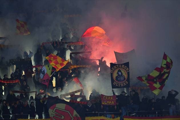 US Lecce fans during the Serie A Enilive soccer matchday 22 between US Lecce and SS Lazio at the Via del Mare Stadium in Lecce, Italy, Saturday, January 24, 2026. (Credit Image: Giovanni Evangelista LaPresse)  Copyright: xGiovannixEvangelista LaPressex