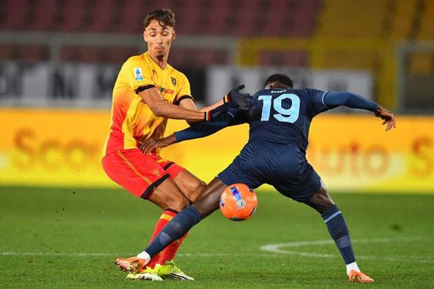 Lecce™s central defender Tiago Gabriel (44 US Lecce) and Lazio s Striker Boulaye Dia (19 SS Lazio) in action during the Serie A Enilive soccer matchday 22 between US Lecce and SS Lazio at the Via del Mare Stadium in Lecce, Italy, Saturday, January 24, 2026. (Credit Image: Giovanni Evangelista LaPresse)  Copyright: xGiovannixEvangelista LaPressex