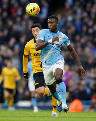 Manchester, England, 24th January 2026. Marc Guehi of Manchester City during the Manchester City vs Wolverhampton Wanderers Premier League match at the Etihad Stadium, Manchester. Picture credit should read: Andrew Yates Sportimage EDITORIAL USE ONLY. No use with unauthorised audio, video, data, fixture lists, club league logos or live services. Online in-match use limited to 120 images, no video emulation. No use in betting, games or single club league player publications. SPI_085_AY_MAN_CITY_WOLVES SPI-4473-0085