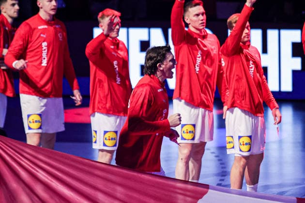 DENMARK in action Match between SPAIN VS DENMARK valid for Men s EHF EURO 2026 at Jyske Bank Boxen in Herning on 24 January 2026. Herning Jyske Bank Boxen Herning Denmark Copyright: xIMAGOx xPRIMExSPORTSxIMAGESx xANGELOxMOREIRAx