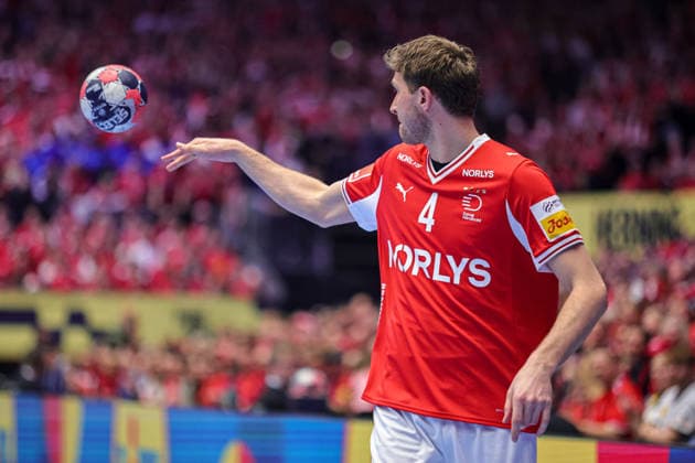 4Landin, Magnus in action Match between SPAIN VS DENMARK valid for Men s EHF EURO 2026 at Jyske Bank Boxen in Herning on 24 January 2026. Herning Jyske Bank Boxen Herning Denmark Copyright: xIMAGOx xPRIMExSPORTSxIMAGESx xANGELOxMOREIRAx