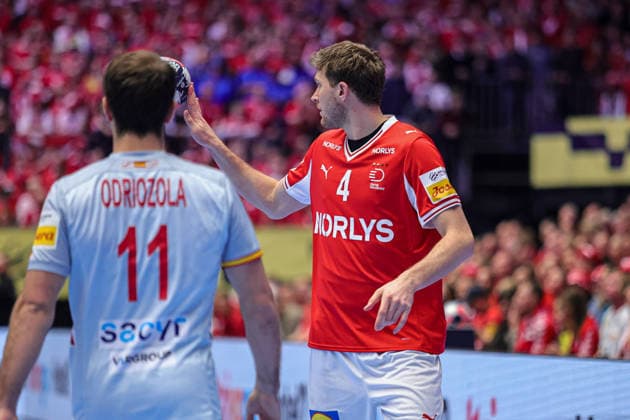 4Landin, Magnus in action Match between SPAIN VS DENMARK valid for Men s EHF EURO 2026 at Jyske Bank Boxen in Herning on 24 January 2026. Herning Jyske Bank Boxen Herning Denmark Copyright: xIMAGOx xPRIMExSPORTSxIMAGESx xANGELOxMOREIRAx