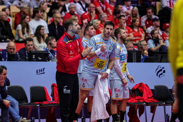 20Serdio, Abel in action Match between SPAIN VS DENMARK valid for Men s EHF EURO 2026 at Jyske Bank Boxen in Herning on 24 January 2026. Herning Jyske Bank Boxen Herning Denmark Copyright: xIMAGOx xPRIMExSPORTSxIMAGESx xANGELOxMOREIRAx