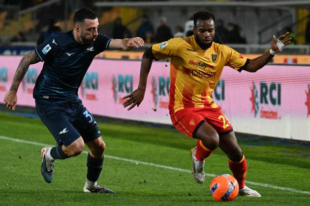 Coulibaly Lassana (Us Lecce) against Matias Vecino (SS Lazio) during US Lecce vs SS Lazio, Italian soccer Serie A match in Lecce, Italy, January 24 2026  Copyright: xPasqualexGolia IPAxSportx xipa-agency.netx xx IPA_70515342 IPA_Agency_IPA70515342