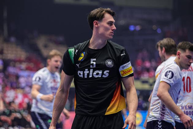 5Schluroff, Miro in action Match between NORWAY VS GERMANY valid for Men s EHF EURO 2026 at Jyske Bank Boxen in Herning on 24 January 2026. Herning Jyske Bank Boxen Herning Denmark Copyright: xIMAGOx xPRIMExSPORTSxIMAGESx xANGELOxMOREIRAx