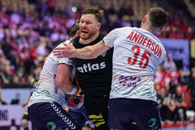 4Golla, Johannes in action Match between NORWAY VS GERMANY valid for Men s EHF EURO 2026 at Jyske Bank Boxen in Herning on 24 January 2026. Herning Jyske Bank Boxen Herning Denmark Copyright: xIMAGOx xPRIMExSPORTSxIMAGESx xANGELOxMOREIRAx