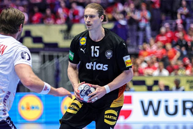 15Knorr, Juri in action Match between NORWAY VS GERMANY valid for Men s EHF EURO 2026 at Jyske Bank Boxen in Herning on 24 January 2026. Herning Jyske Bank Boxen Herning Denmark Copyright: xIMAGOx xPRIMExSPORTSxIMAGESx xANGELOxMOREIRAx