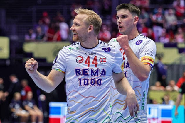 44Gulliksen, Kevin in action Match between NORWAY VS GERMANY valid for Men s EHF EURO 2026 at Jyske Bank Boxen in Herning on 24 January 2026. Herning Jyske Bank Boxen Herning Denmark Copyright: xIMAGOx xPRIMExSPORTSxIMAGESx xANGELOxMOREIRAx