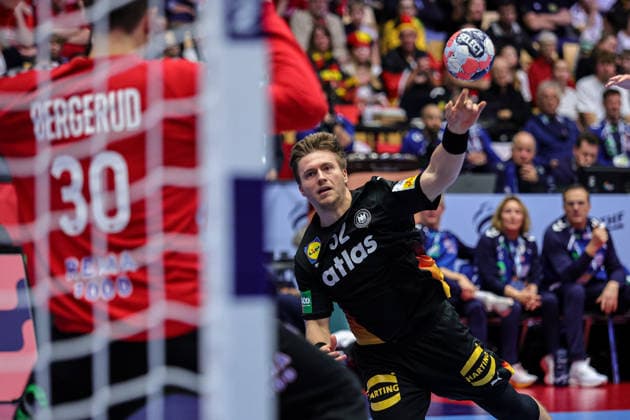 32Semper, Franz in action Match between NORWAY VS GERMANY valid for Men s EHF EURO 2026 at Jyske Bank Boxen in Herning on 24 January 2026. Herning Jyske Bank Boxen Herning Denmark Copyright: xIMAGOx xPRIMExSPORTSxIMAGESx xANGELOxMOREIRAx
