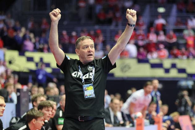 Germany Norway, EHF Handball European Championship 2026 Coach Alfred Gislason Germany Handball EHF European Championship, International match between Germany and Norway on January 24, 2026 in Herning Denmark , Herning Denmark Jyske Bank Boxen