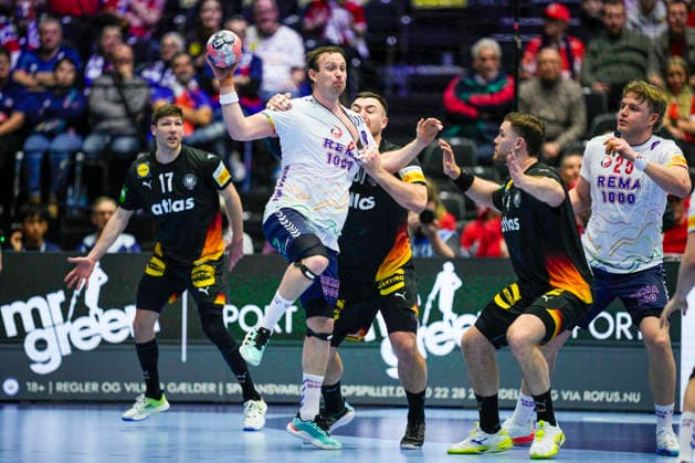 Handball European Championship 2026 Germany Norway Herning, Denmark 20260124 Sander Sagosen during the European Championship handball match between Germany and Norway at Boxen arena in Herning Photo Stian Lysberg Solum NTB Herning Denmark EDITORIAL USE ONLY RESTRICTED USE FOR BETTING COMPANIES  Copyright: xStianxLysbergxSolumx xNTBx