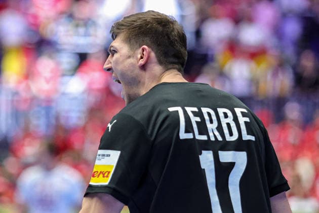 17Zerbe, Lukas in action Match between NORWAY VS GERMANY valid for Men s EHF EURO 2026 at Jyske Bank Boxen in Herning on 24 January 2026. Herning Jyske Bank Boxen Herning Denmark Copyright: xIMAGOx xPRIMExSPORTSxIMAGESx xANGELOxMOREIRAx