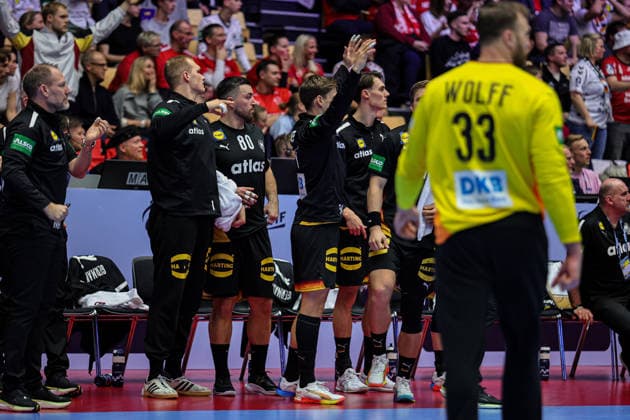 Germany team in action Match between NORWAY VS GERMANY valid for Men s EHF EURO 2026 at Jyske Bank Boxen in Herning on 24 January 2026. Herning Jyske Bank Boxen Herning Denmark Copyright: xIMAGOx xPRIMExSPORTSxIMAGESx xANGELOxMOREIRAx