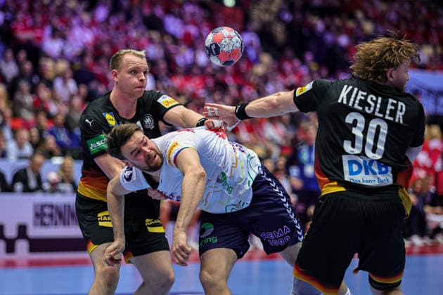 45Schonningsen, Simen in action Match between NORWAY VS GERMANY valid for Men s EHF EURO 2026 at Jyske Bank Boxen in Herning on 24 January 2026. Herning Jyske Bank Boxen Herning Denmark Copyright: xIMAGOx xPRIMExSPORTSxIMAGESx xANGELOxMOREIRAx