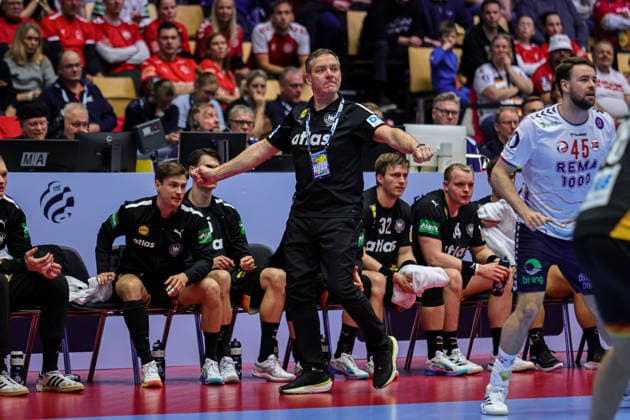 Gislason, Alfred COACH GERMANY in action Match between NORWAY VS GERMANY valid for Men s EHF EURO 2026 at Jyske Bank Boxen in Herning on 24 January 2026. Herning Jyske Bank Boxen Herning Denmark Copyright: xIMAGOx xPRIMExSPORTSxIMAGESx xANGELOxMOREIRAx