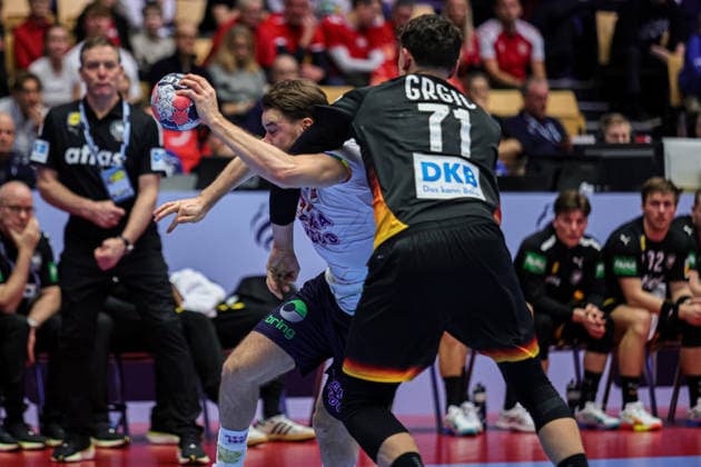 45Schonningsen, Simen in action Match between NORWAY VS GERMANY valid for Men s EHF EURO 2026 at Jyske Bank Boxen in Herning on 24 January 2026. Herning Jyske Bank Boxen Herning Denmark Copyright: xIMAGOx xPRIMExSPORTSxIMAGESx xANGELOxMOREIRAx