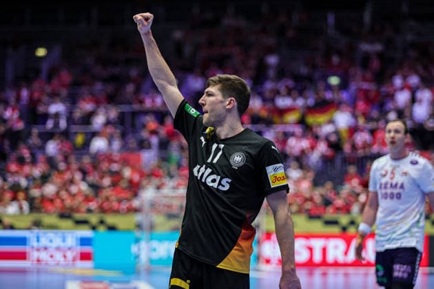 17Zerbe, Lukas in action Match between NORWAY VS GERMANY valid for Men s EHF EURO 2026 at Jyske Bank Boxen in Herning on 24 January 2026. Herning Jyske Bank Boxen Herning Denmark Copyright: xIMAGOx xPRIMExSPORTSxIMAGESx xANGELOxMOREIRAx