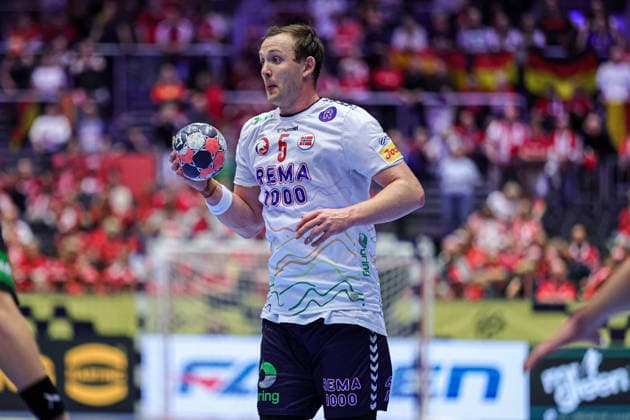 5Sagosen, Sander in action Match between NORWAY VS GERMANY valid for Men s EHF EURO 2026 at Jyske Bank Boxen in Herning on 24 January 2026. Herning Jyske Bank Boxen Herning Denmark Copyright: xIMAGOx xPRIMExSPORTSxIMAGESx xANGELOxMOREIRAx