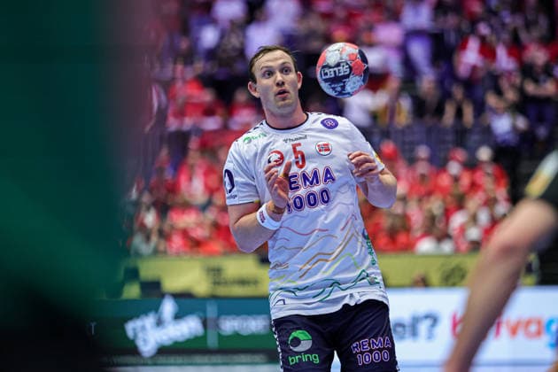 5Sagosen, Sander in action Match between NORWAY VS GERMANY valid for Men s EHF EURO 2026 at Jyske Bank Boxen in Herning on 24 January 2026. Herning Jyske Bank Boxen Herning Denmark Copyright: xIMAGOx xPRIMExSPORTSxIMAGESx xANGELOxMOREIRAx