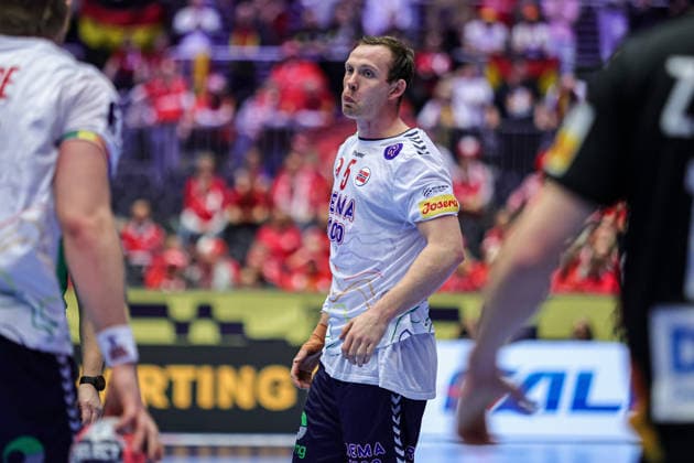 5Schluroff, Miro in action Match between NORWAY VS GERMANY valid for Men s EHF EURO 2026 at Jyske Bank Boxen in Herning on 24 January 2026. Herning Jyske Bank Boxen Herning Denmark Copyright: xIMAGOx xPRIMExSPORTSxIMAGESx xANGELOxMOREIRAx