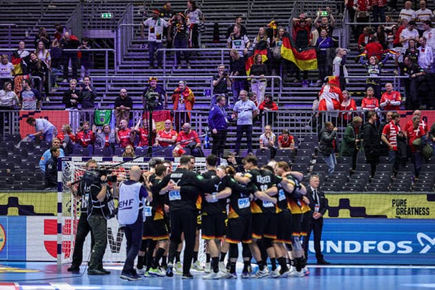 GERMANY TEAM AFTER THE Match between NORWAY VS GERMANY valid for Men s EHF EURO 2026 at Jyske Bank Boxen in Herning on 24 January 2026. Herning Jyske Bank Boxen Herning Denmark Copyright: xIMAGOx xPRIMExSPORTSxIMAGESx xANGELOxMOREIRAx
