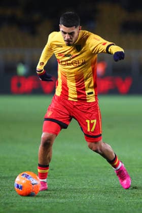 Danilo Veiga of US Lecce in action during the serie A match between US Lecce and SS Lazio at Ettore Giardiniero - Via del Mare stadium in Lecce (Italy), January 24, 2026. massimilianoxcarnabuci
