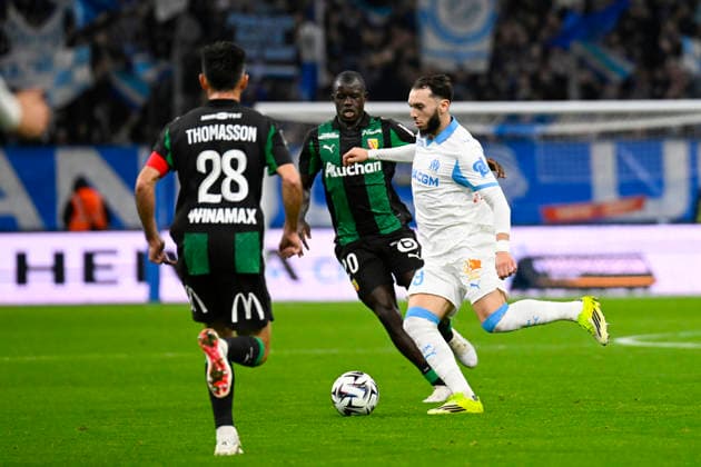 FOOTBALL : Olympique de Marseille VS RC Lens - Ligue 1 McDonald s - 24 01 2026 Amine Gouiri (OM) - Ligue 1 McDonald s match between Olympique de Marseille and Racing Club de Lens on January 24, 2026 at the Orange Velodrome Stadium in Marseille. MarseilleFrance  Copyright: xWilliamxCannarellax