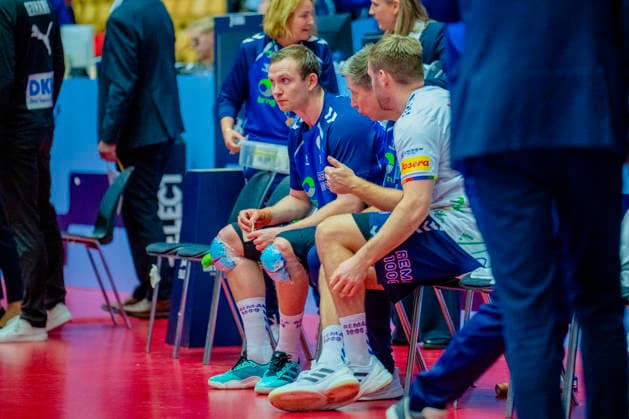 Handball European Championship 2026 Germany Norway Herning, Denmark 20260124 Sander Sagosen, national team manager Jonas Wille and Vetle Eck Aga after the European Championship handball match between Germany and Norway at the Boxen arena in Herning Photo Stian Lysberg Solum NTB Herning Denmark EDITORIAL USE ONLY RESTRICTED USE FOR BETTING COMPANIES  Copyright: xStianxLysbergxSolumx xNTBx