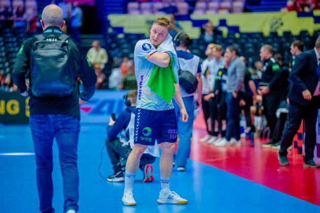 Handball European Championship 2026 Germany Norway Herning, Denmark 20260124 August Pedersen after the European Championship handball match between Germany and Norway in the Boxen arena in Herning Photo Stian Lysberg Solum NTB Herning Denmark EDITORIAL USE ONLY RESTRICTED USE FOR BETTING COMPANIES  Copyright: xStianxLysbergxSolumx xNTBx