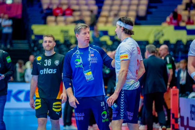 Handball European Championship 2026 Germany Norway Herning, Denmark 20260124 National team manager Jonas Wille and Kasper Thorsen Lien after the European Championship handball match between Germany and Norway in the Boxen arena in Herning Photo Stian Lysberg Solum NTB Herning Denmark EDITORIAL USE ONLY RESTRICTED USE FOR BETTING COMPANIES  Copyright: xStianxLysbergxSolumx xNTBx