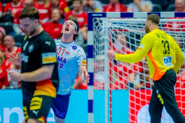 Handball European Championship 2026 Germany Norway Herning, Denmark 20260124 Kasper Thorsen Lien during the European Championship handball match between Germany and Norway at Boxen arena in Herning Photo Stian Lysberg Solum NTB Herning Denmark EDITORIAL USE ONLY RESTRICTED USE FOR BETTING COMPANIES  Copyright: xStianxLysbergxSolumx xNTBx