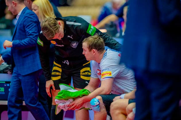 Handball European Championship 2026 Germany Norway Herning, Denmark 20260124 Germany s Rune Dahmke and Sander Sagosen after the European Championship handball match between Germany and Norway at the Boxen arena in Herning Photo Stian Lysberg Solum NTB Herning Denmark EDITORIAL USE ONLY RESTRICTED USE FOR BETTING COMPANIES  Copyright: xStianxLysbergxSolumx xNTBx