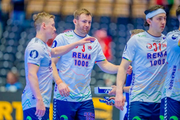 Handball European Championship 2026 Germany Norway Herning, Denmark 20260124 August Pedersen, Vetle Eck Aga and Kasper Thorsen Lien after the European Championship handball match between Germany and Norway in the Boxen arena in Herning Photo Stian Lysberg Solum NTB Herning Denmark EDITORIAL USE ONLY RESTRICTED USE FOR BETTING COMPANIES  Copyright: xStianxLysbergxSolumx xNTBx