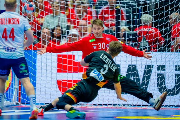 Handball European Championship 2026 Germany Norway Herning, Denmark 20260124 Torbjorn Bergerud during the European Championship handball match between Germany and Norway at the Boxen arena in Herning Photo Stian Lysberg Solum NTB Herning Denmark EDITORIAL USE ONLY RESTRICTED USE FOR BETTING COMPANIES  Copyright: xStianxLysbergxSolumx xNTBx