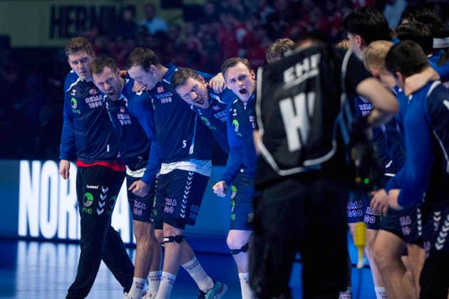 Men s European Handball Championship Germany Norway The Norwegian players during the playing of Norway s national anthem at the men s handball match between Germany and Norway in EHF Euro 2026 group B at Jyske Bank Boxen in Herning, Saturday, January 24, 2026 Photo Bo Amstrup Ritzau Scanpix , Herning Denmark Mors  Copyright: BoxAmrstrupx xRitzauxScanpix BoxAmstrupx spdk20260124-225339-L